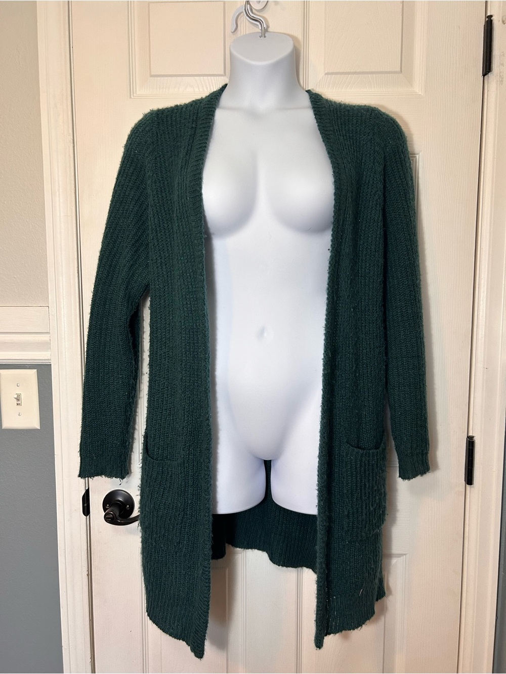Charlotte Russe Dark Green Open Front Cardigan XL